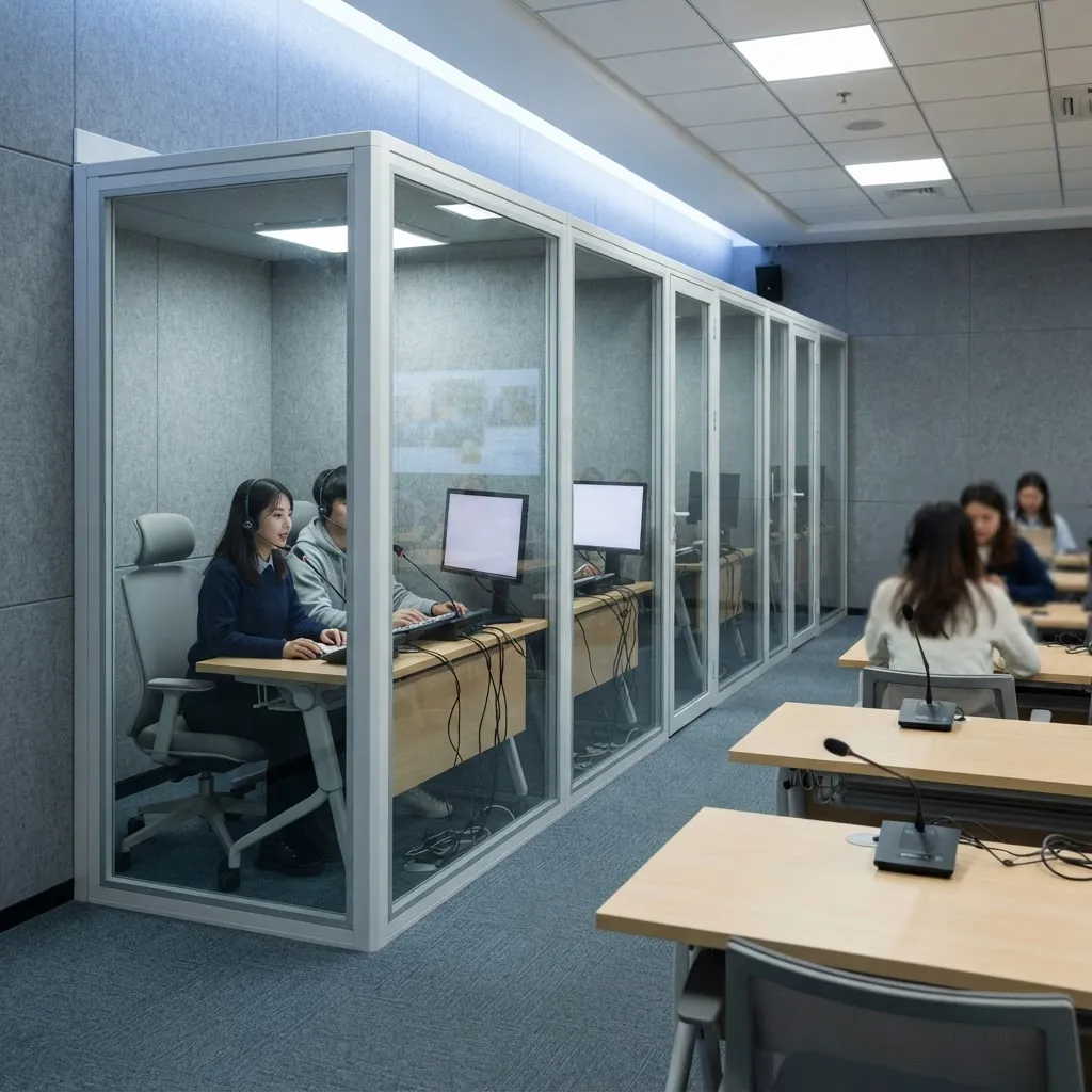 Simultaneous interpreting laboratory at Beijing Foreign Studies University