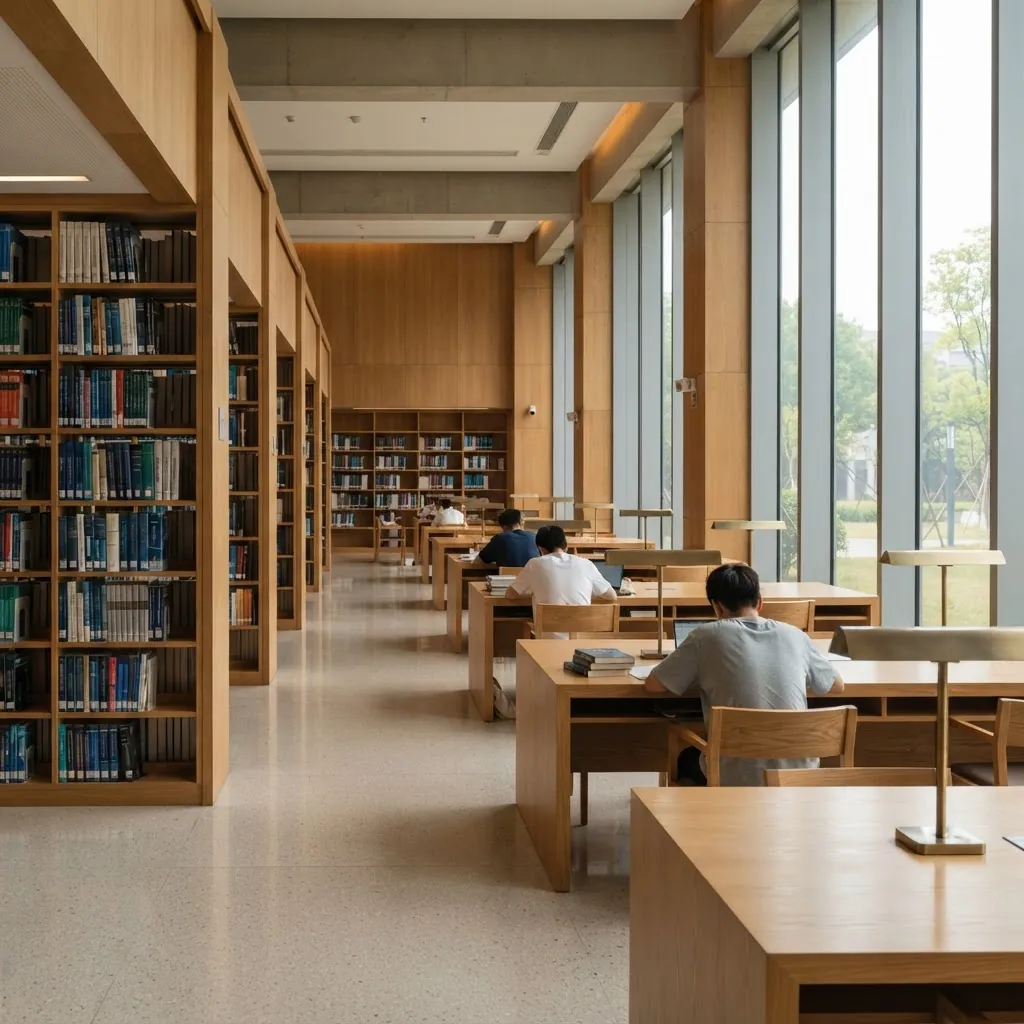 Beijing University of Chemical Technology library reading room