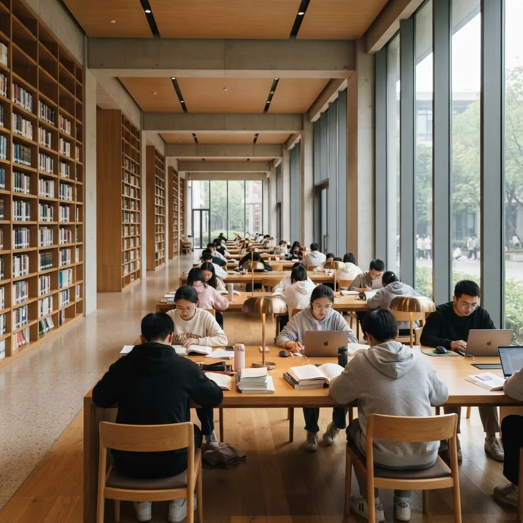 Beijing University of Technology library reading room