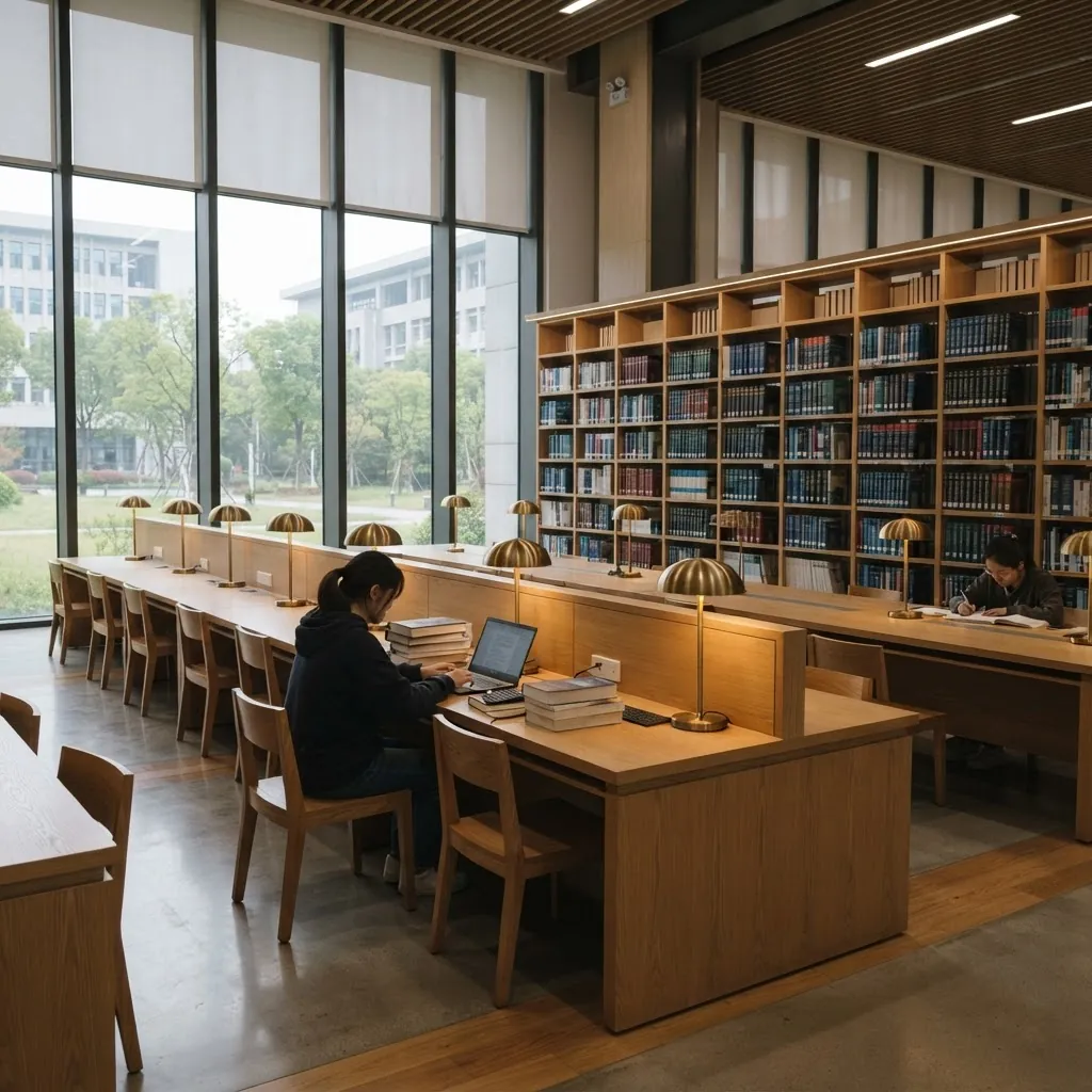 Capital Medical University medical library reading room