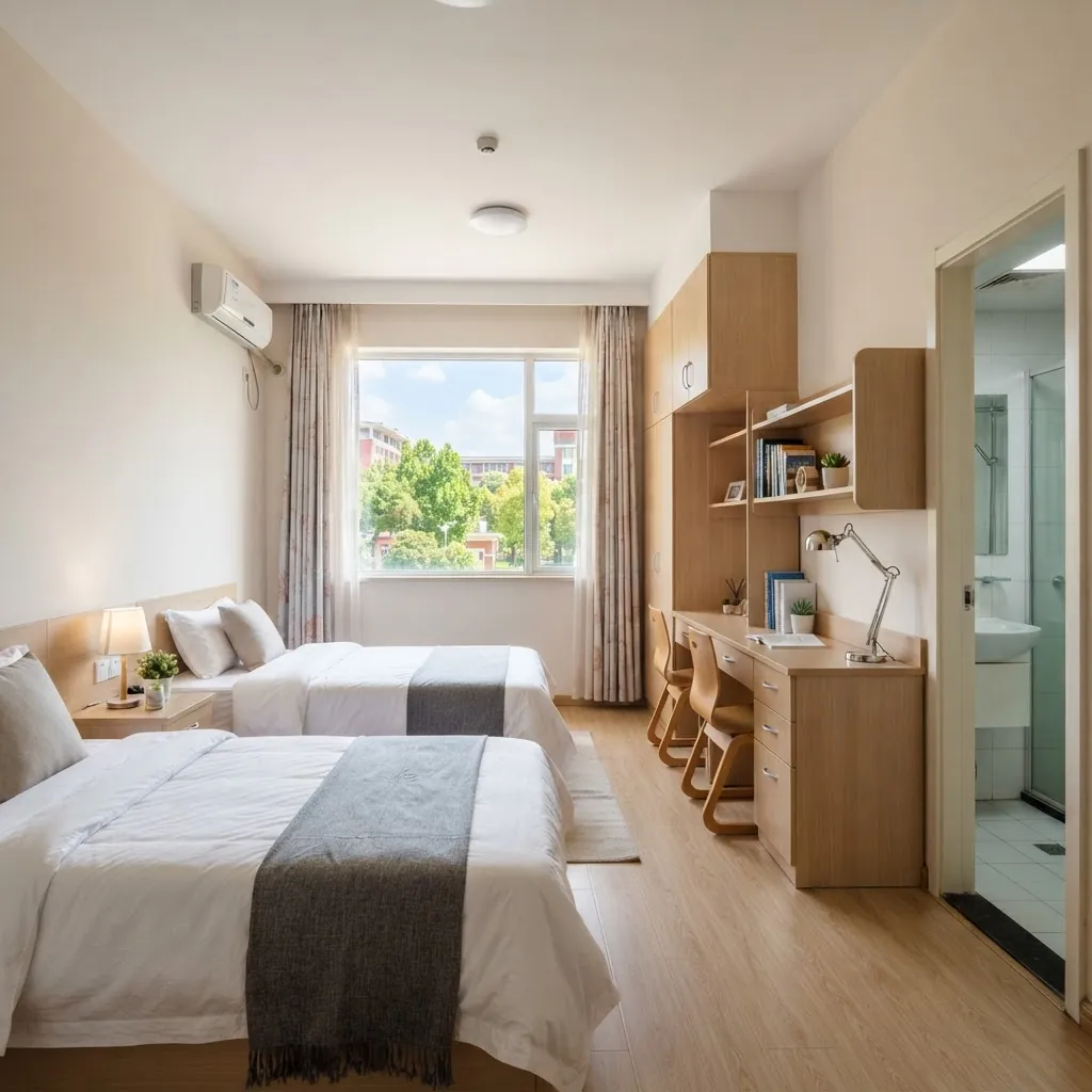 International student dormitory room at Central University of Finance and Economics