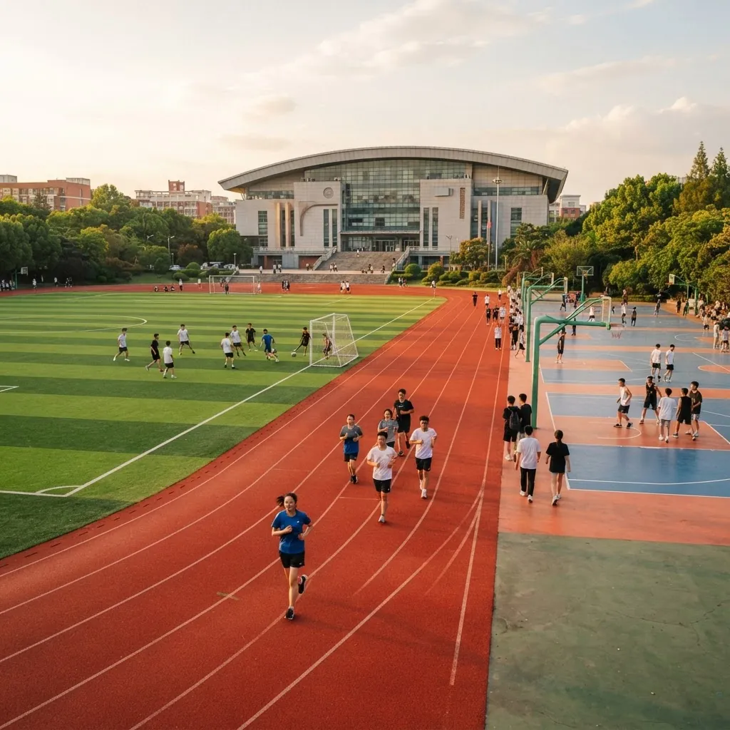 Sports field and running track at China Agricultural University