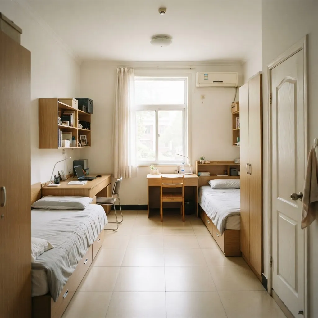 International student dormitory room at China University of Mining and Technology-Beijing