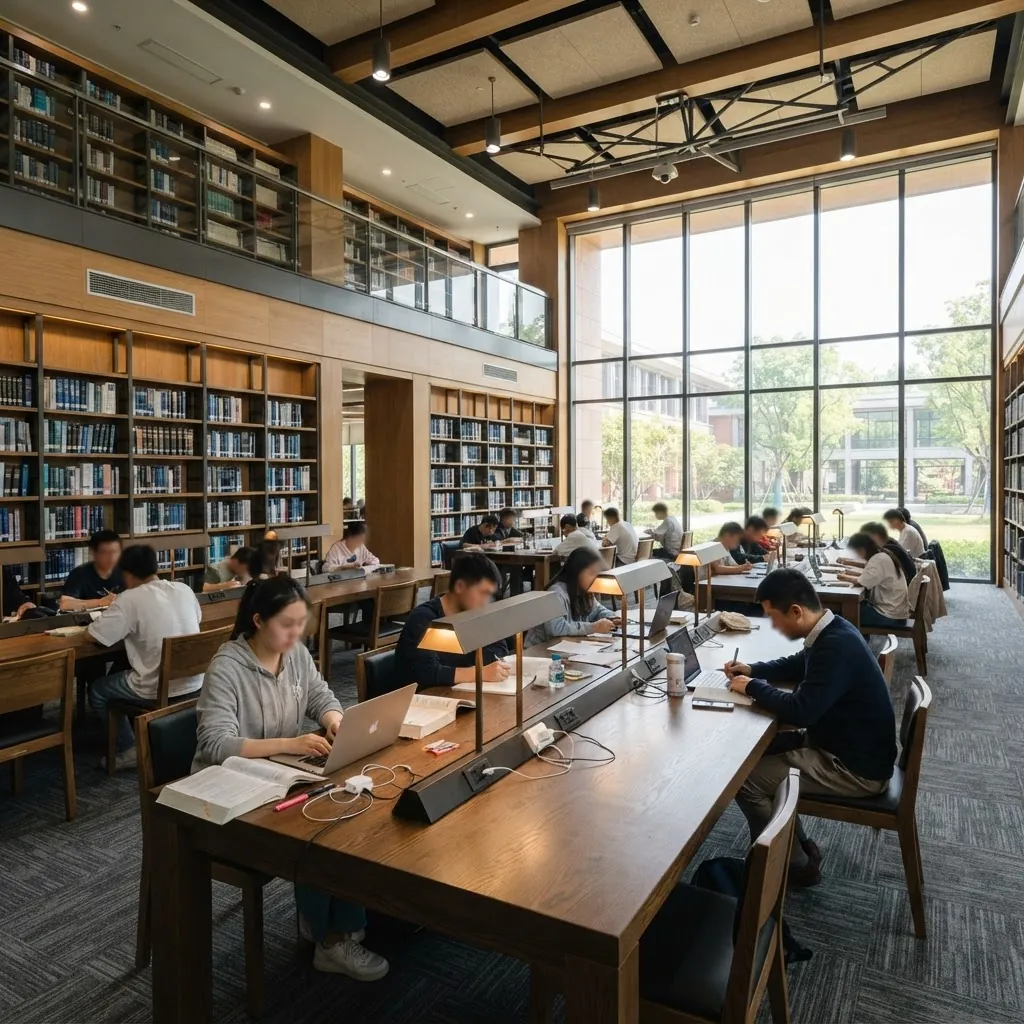 Library reading room at China University of Mining and Technology-Beijing