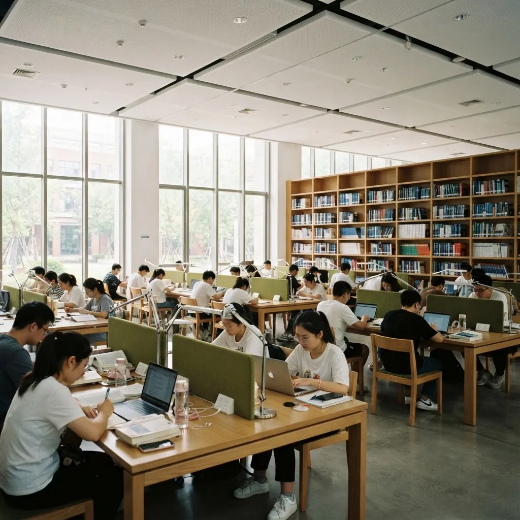 China University of Petroleum Beijing library reading room