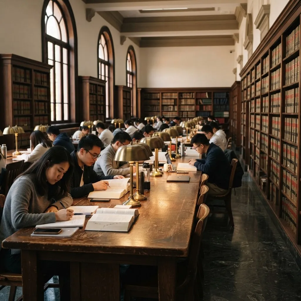 Law library reading room at China University of Political Science and Law