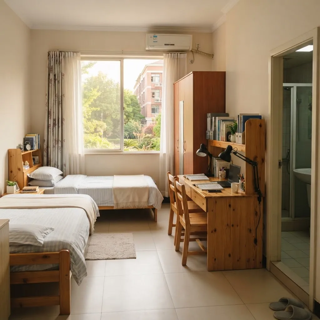 International student dormitory room at the University of International Business and Economics