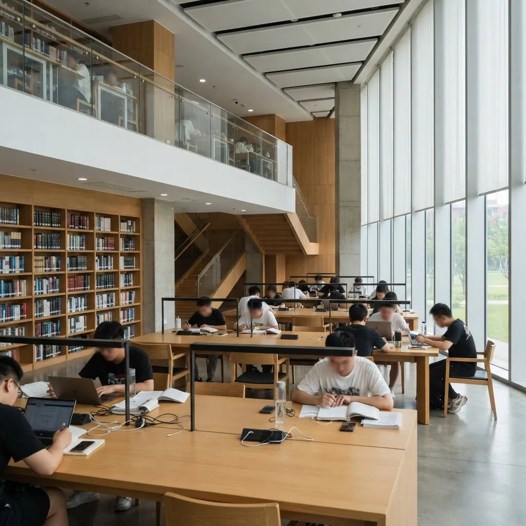 Library reading room at the University of International Business and Economics