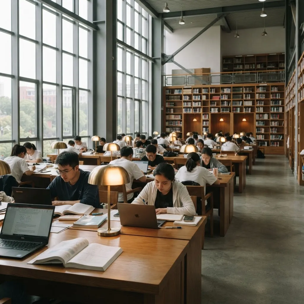 University of Science and Technology Beijing library reading room