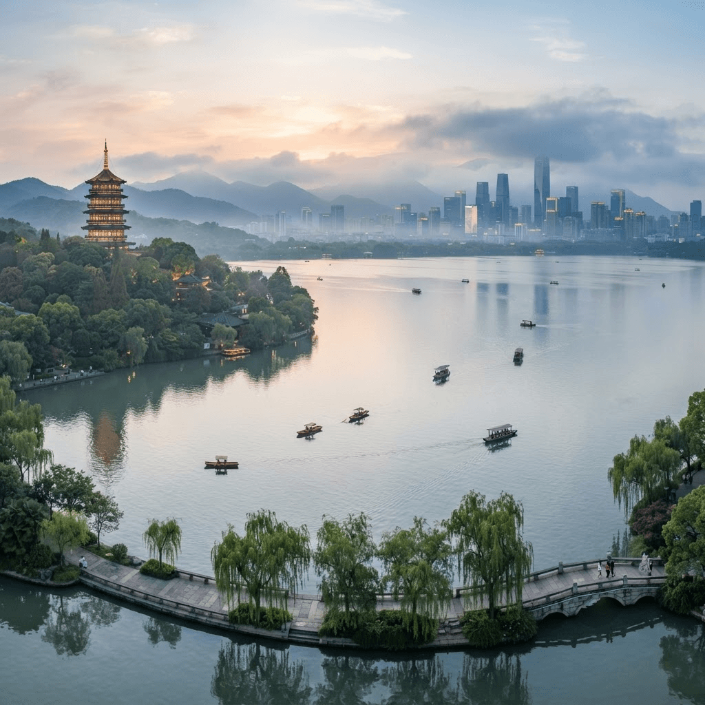 Hangzhou, China — landmarks and skyline