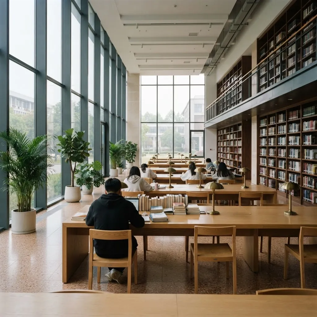 Jinan University library reading room