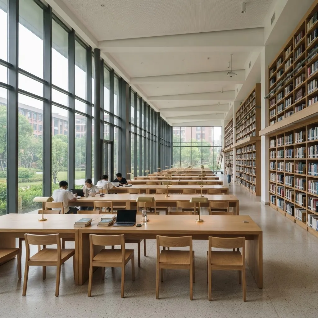East China Normal University library reading room