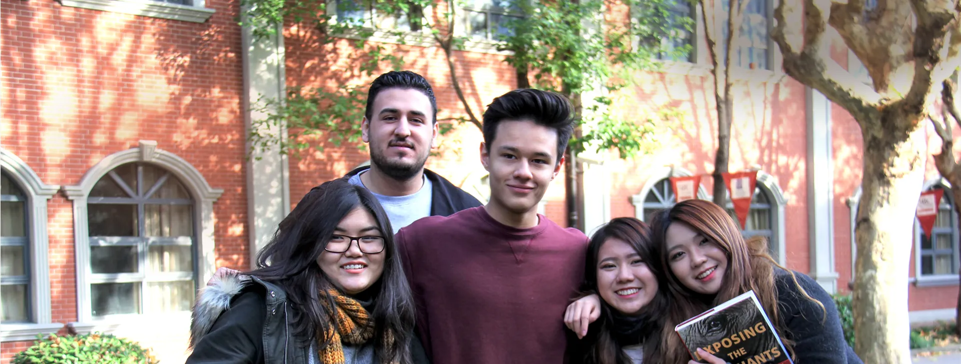 International students together on the University of Shanghai for Science and Technology campus