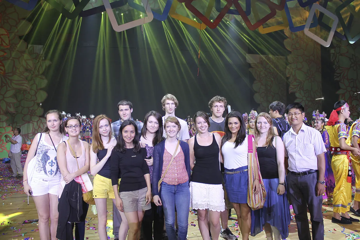 International students on the Tianjin University of Science and Technology campus