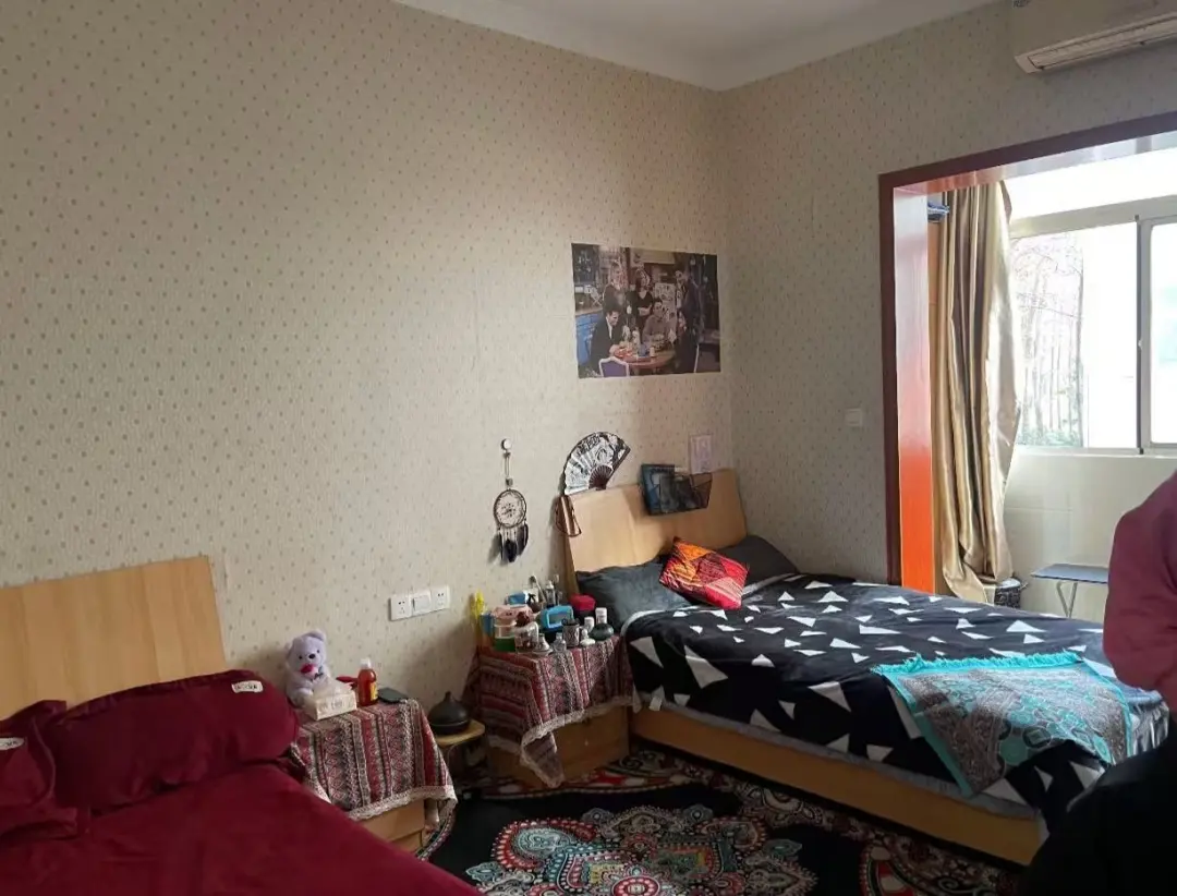 International student dormitory room at Hubei University of Technology